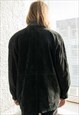 VINTAGE 80'S BLACK SUEDE PARKA