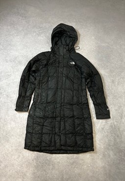 The North Face Puffer Coat Longline with Hood and Logo