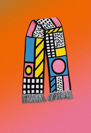 80S VINTAGE UNISEX PATTERNED SCARF