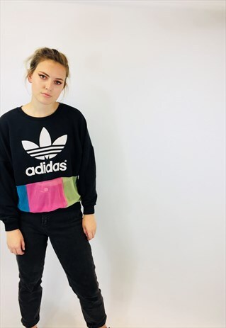 RETRO ADIDAS ORIGINALS RAVE MESHCOLOURFUL TREFOIL SWEATSHIRT