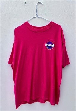 Vintage 90s hurrahs casino pink tourist T-shirt XL