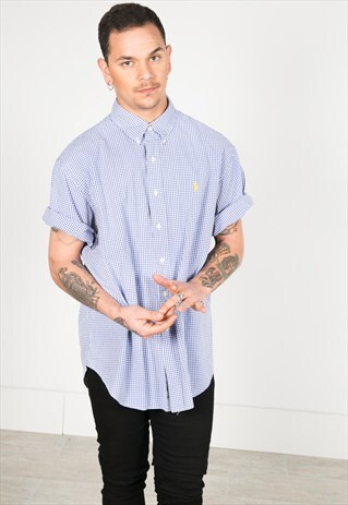 VINTAGE 80'S POLO RALPH LAUREN COTTON SHIRT / S0167