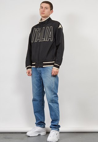 VINTAGE 90'S KAPPA ITALIA FLEECE LINED BOMBER JACKET