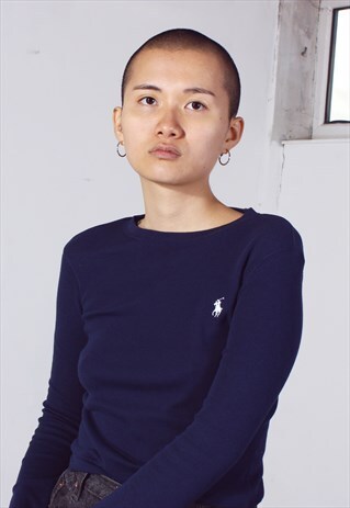 VINTAGE RALPH LAUREN NAVY LONG SLEEVED TEE