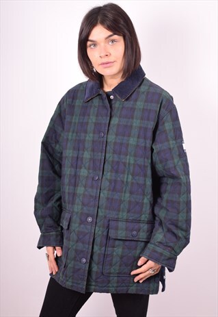 TOMMY HILFIGER WOMENS VINTAGE QUILTED JACKET MEDIUM 90'S
