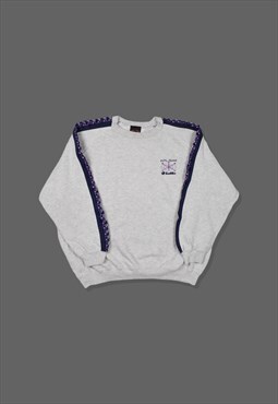 Vintage 90s Lotto Embroidered Logo Sweatshirt in Grey