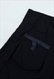 PARACHUTE JOGGERS CARGO POCKET PANTS SKATER TROUSERS BLACK