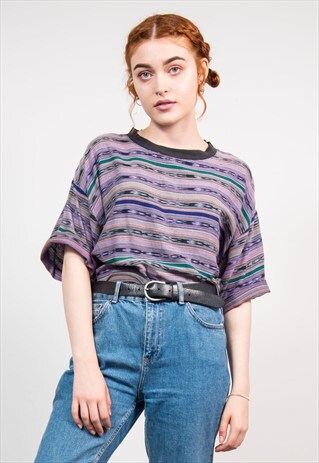 VINTAGE 90'S AZTEC PATTERN HIPPIE T-SHIRT