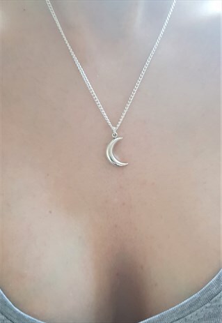 SILVER MOON NECKLACE