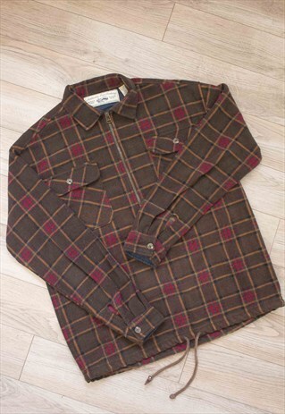 VINTAGE GAP CHECKED SHIRT LOGO 90S XS 16.9