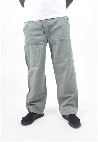 VINTAGE 90'S GREEN BAGGY TROUSERS