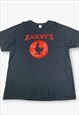 Vintage zaxby's restaurant t-shirt black xl BV18008