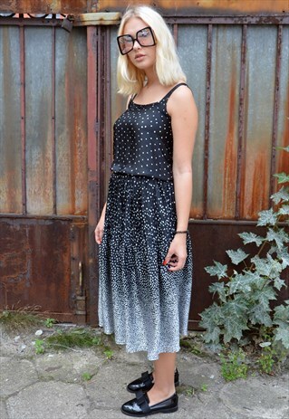 VINTAGE 80S BLACK DRESS