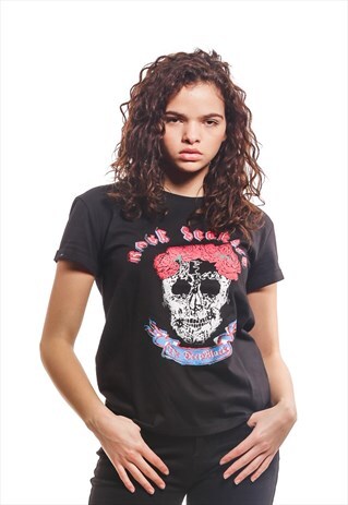 T-SHIRT BLACK SKULL LOGO