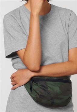 Women's Camouflage Cross Body Bag - Khaki Green