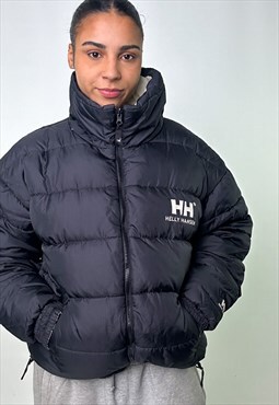 Black 90s Helly Hansen / White Reversible Puffer Jacket Coat