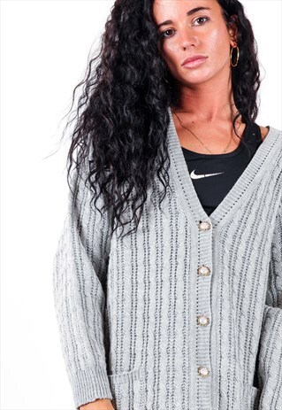 VINTAGE PATTERNED KNIT CARDIGAN K566