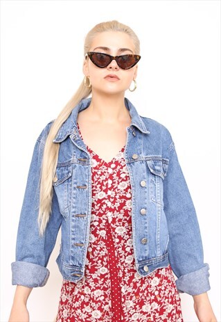 VINTAGE 90S DARK BLUE DENIM JACKET