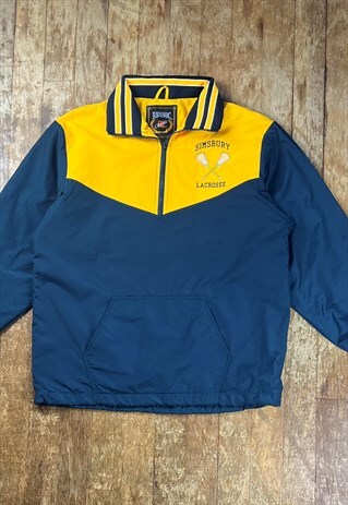 NAVY QUARTER ZIP WINDBREAKER LIGHTWEIGHT JACKET