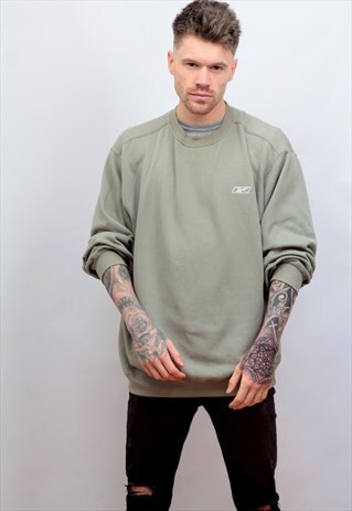 1990'S VINTAGE REEBOK SWEATSHIRT IN BEIGE
