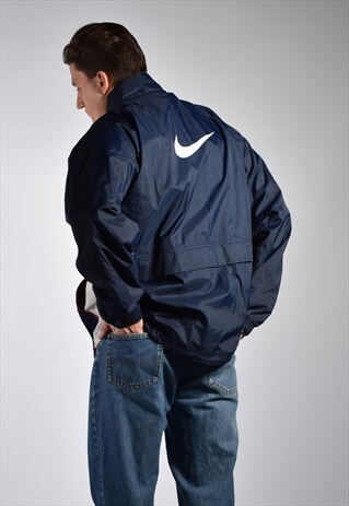 VINTAGE NIKE SWOOSH LOGO WINDBREAKER JACKET