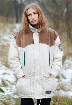 Vintage 90s Arctic Winter Jacket in Beige