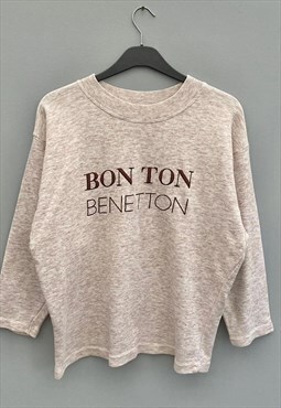 Vintage light brown Benetton sweatshirt small 