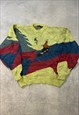 VINTAGE KNITTED JUMPER EMBROIDERED SNOWBOARD PATTERNED KNIT