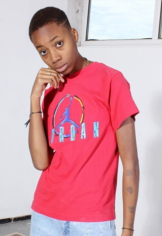 VINTAGE NIKE AIR JORDAN CANDY RED PRINTED TEE