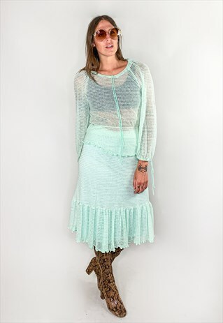 BABY BLUE FINE KNIT TWO PIECE