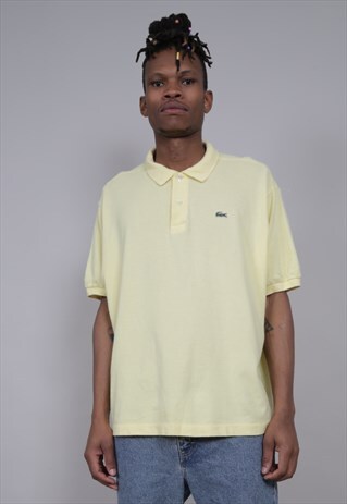 VINTAGE LACOSTE 90'S YELLOW POLO T-SHIRT