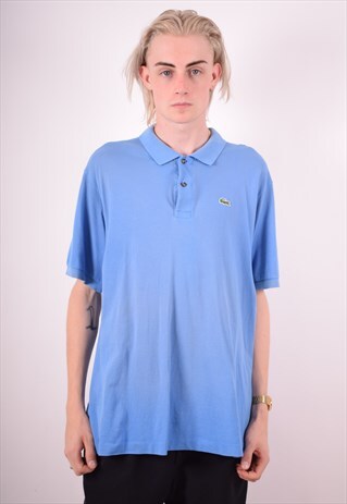 LACOSTE MENS VINTAGE POLO SHIRT XXL BLUE 90S