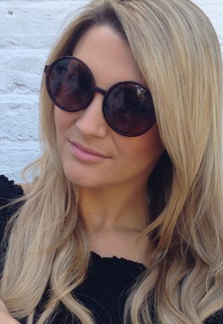 NEW BROWN ROUND SUNGLASSES