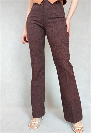 Vintage Brown Pants, Pants by Inocuo, Small Size Slacks