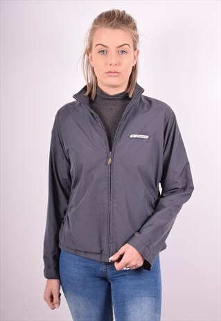 REEBOK WOMENS VINTAGE TRACKSUIT TOP JACKET MEDIUM GREY 90S
