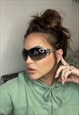 VINTAGE Y2K DIAMONTE CRYSTAL WRAP AROUND BVLGARI SUNGLASSES