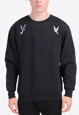 BLACK GE BIRDS SWEATSHIRT