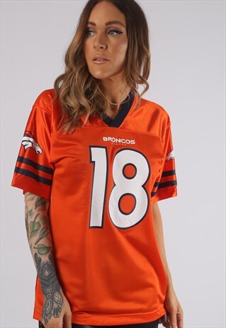 VINTAGE NFL T-SHIRT FOOTBALL JERSEY TOP UK 12 (F2I)