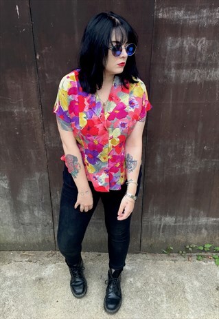 VINTAGE 90'S FLORAL PRINT BLOUSE