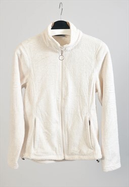 Vintage 00s fleece track jacket in white