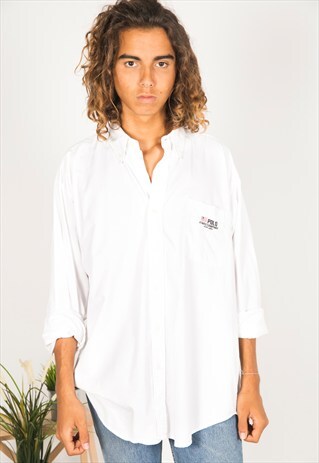 VINTAGE 80S POLO RALPH LAUREN SHIRT / R03602