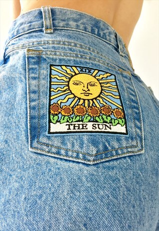 CUSTOMISED VINTAGE 80S/90S DENIM HIGH WAISTED MOM JEANS W27