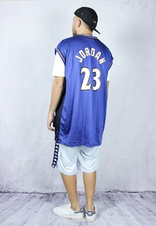 VINTAGE MENS CHAMPION WIZARDS NBA JORDAN JERSEY SHIRT TANK