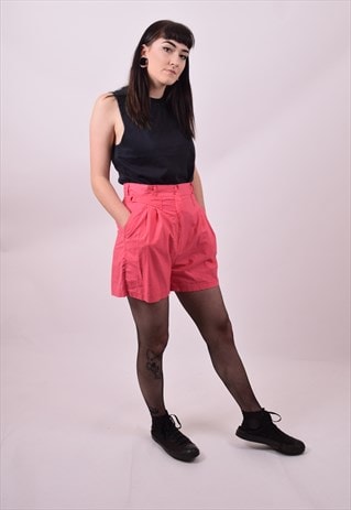 VINTAGE 80'S PINK HIGH WAIST CARGO SHORTS SIZE 10 12