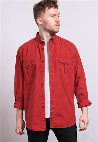 VINTAGE COTTON SHIRT RED