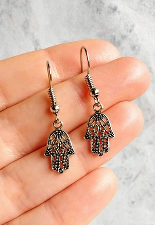 MINI HAMSA HAND EARRINGS
