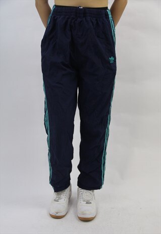 VINTAGE ADIDAS PATTERNED SHELL TRACKSUIT BOTTOMS