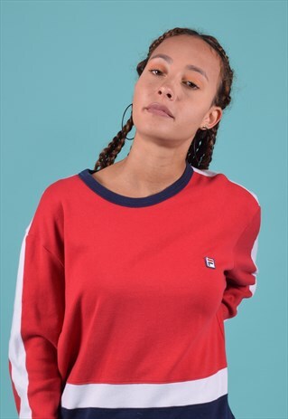 VINTAGE RED, NAVY AND WHITE FILA TOP