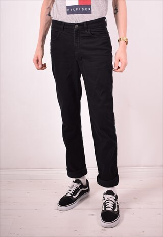 FENDI MENS VINTAGE TROUSERS W32 L32 BLACK 90S