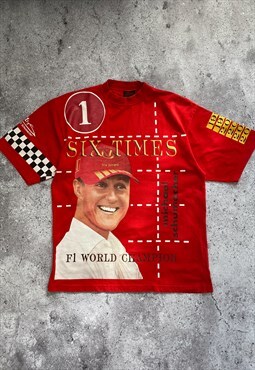 Vintage Michael Schumacher Formula 1 F1 Ferrari Tee Shirt